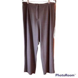 Briggs New York Gray Pin Stripped Slacks Pants Women's Plus 18W